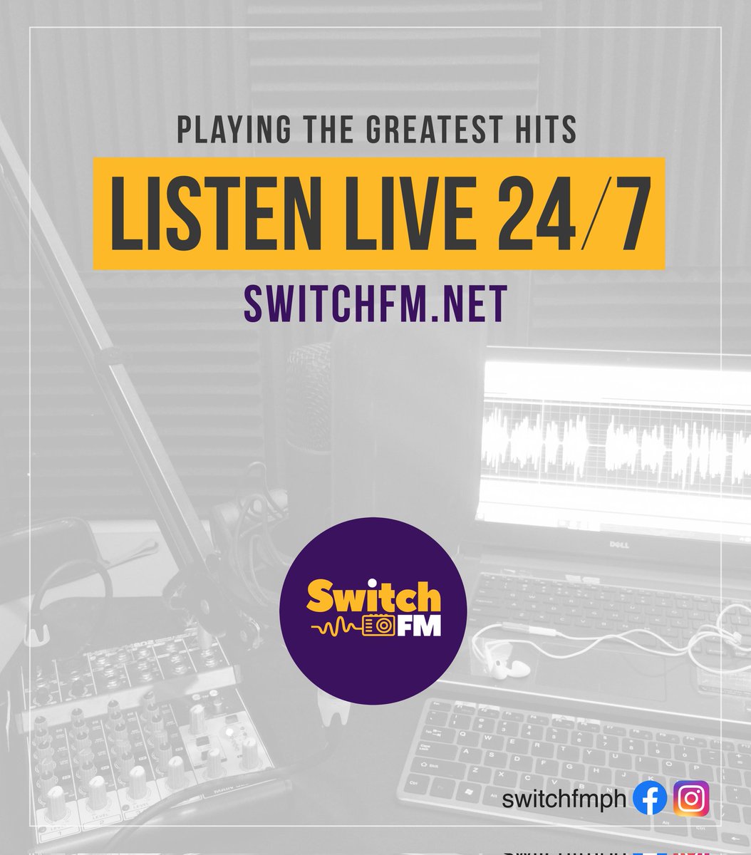 Give it a try and listen up! It's a great mix of old and new!

You can also listen to us on the Zeno Radio app on Play Store or the App Store and search for SWITCH FM.

#SwitchFM #SwitchFMPH
#OnlineRadio #InternetRadio
#RadioPH #OnlineRadioPH