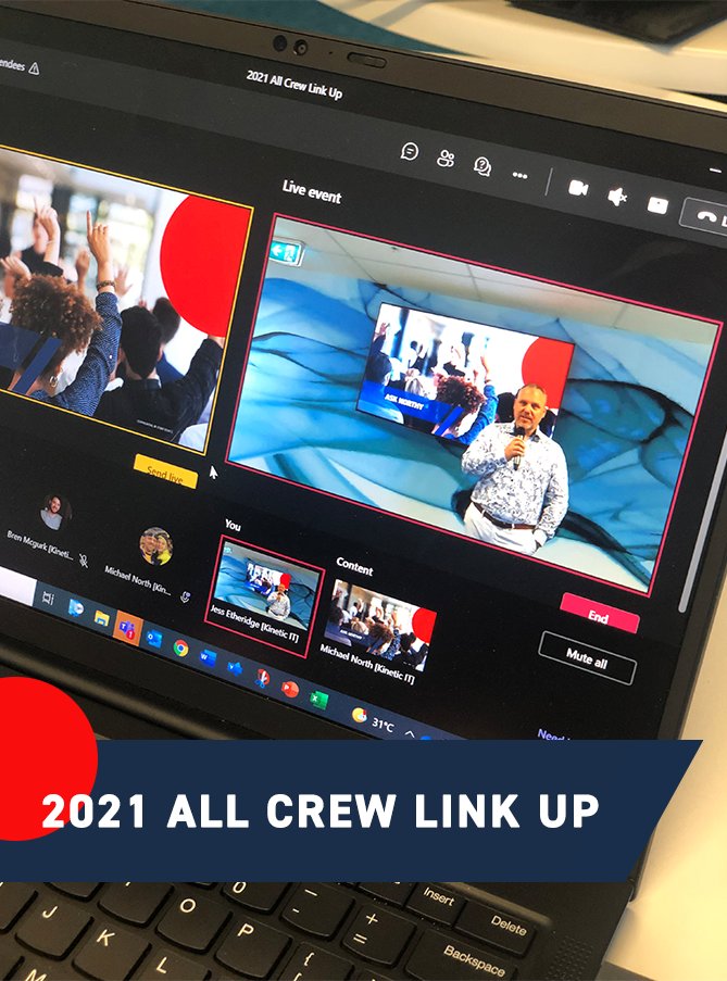 Kinetic_IT_Aus's tweet photo. We hosted our first all company #virtual #crewlinkup last week with more than 550 crew joining us from across the nation! We cannot wait until the next one! 
 #endofyear #celebratingsuccess https://t.co/eQNgAHQqVN