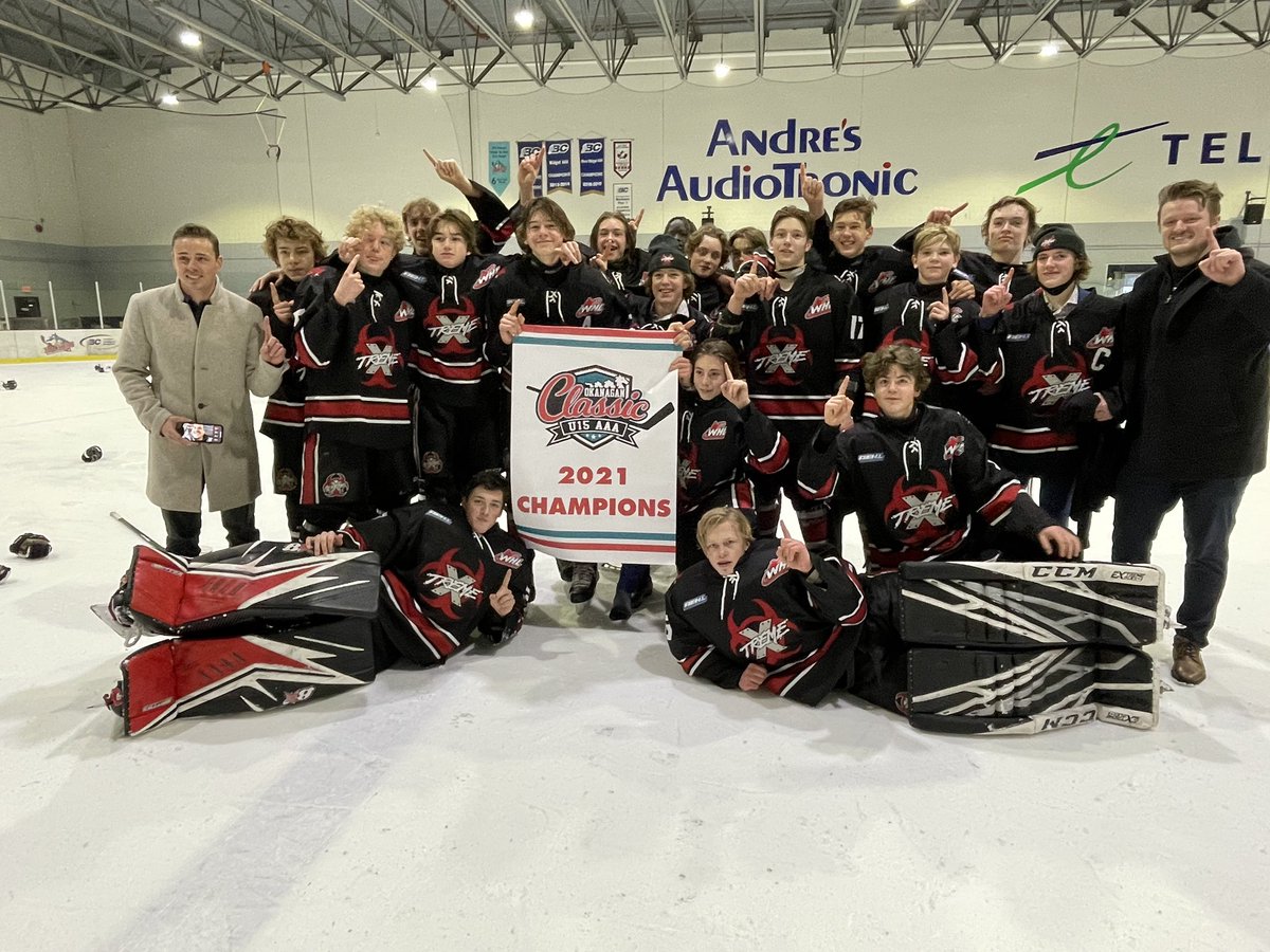 Okanaganclassic's tweet photo. 2021 U15AAA Champs are the @AirdrieXtreme with a 5-4 win over @rha_kelowna https://t.co/N4k8XHremP