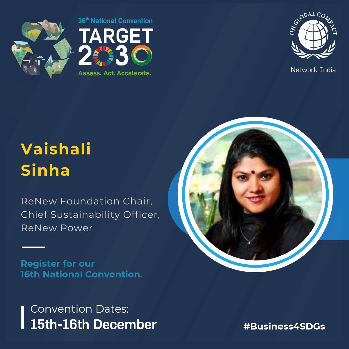 GCNIndia's tweet photo. @Joe_P_Phelan, @lovneeshchanana &amp; @vnigamsinha will discuss 'Driving Net Zero Acceleration, 
Scaling Renewables, Responsible 
production, consumption, and circular 
economy' at #UNGCNI16NC

Registration : https://t.co/RU1UgmtAKs

#Business4SDGs #UnitingBusiness https://t.co/51rEKHxW89