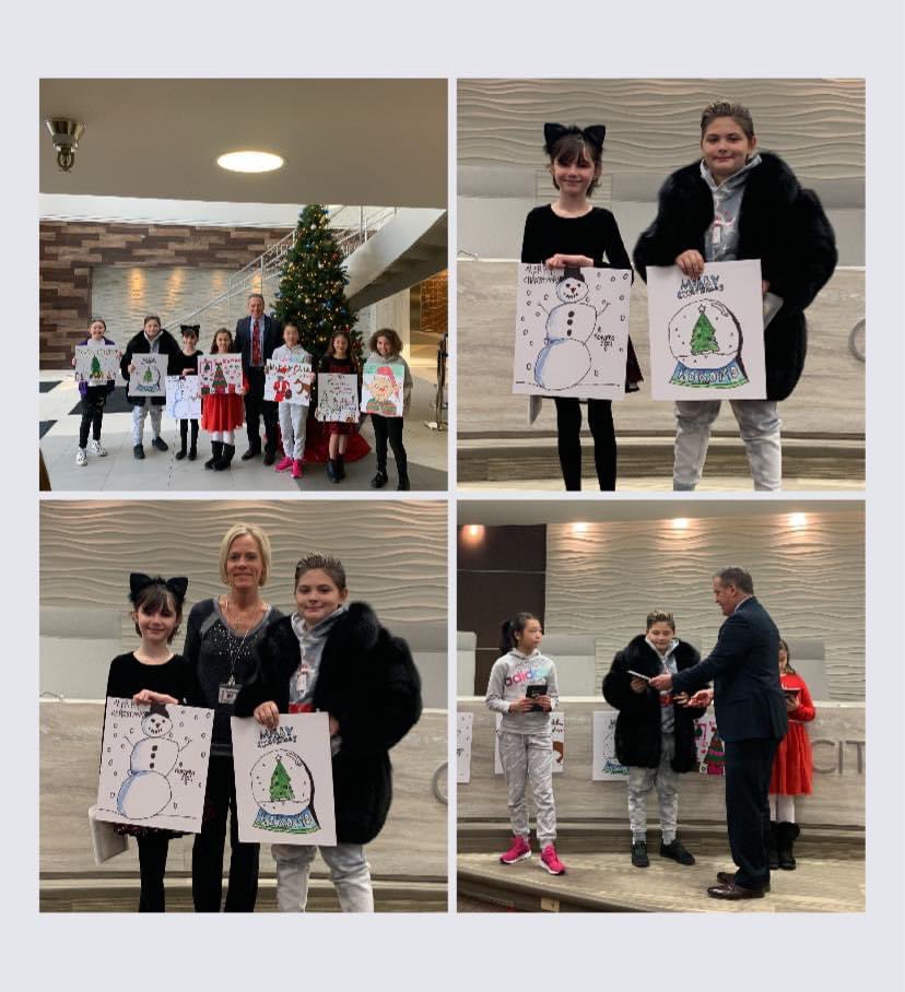 LPE_Pride's tweet photo. Congratulations to Grace Bough and Zach Prairie for being finalists in the Mayors Christmas Card Competition.  This year Zach won the entire competition! That’s the 2nd year in a row for an LPE win ❤️🐾💙 We are extremely proud of both of you! City of Kokomo - City Hall https://t.co/Hh7rWomGnM