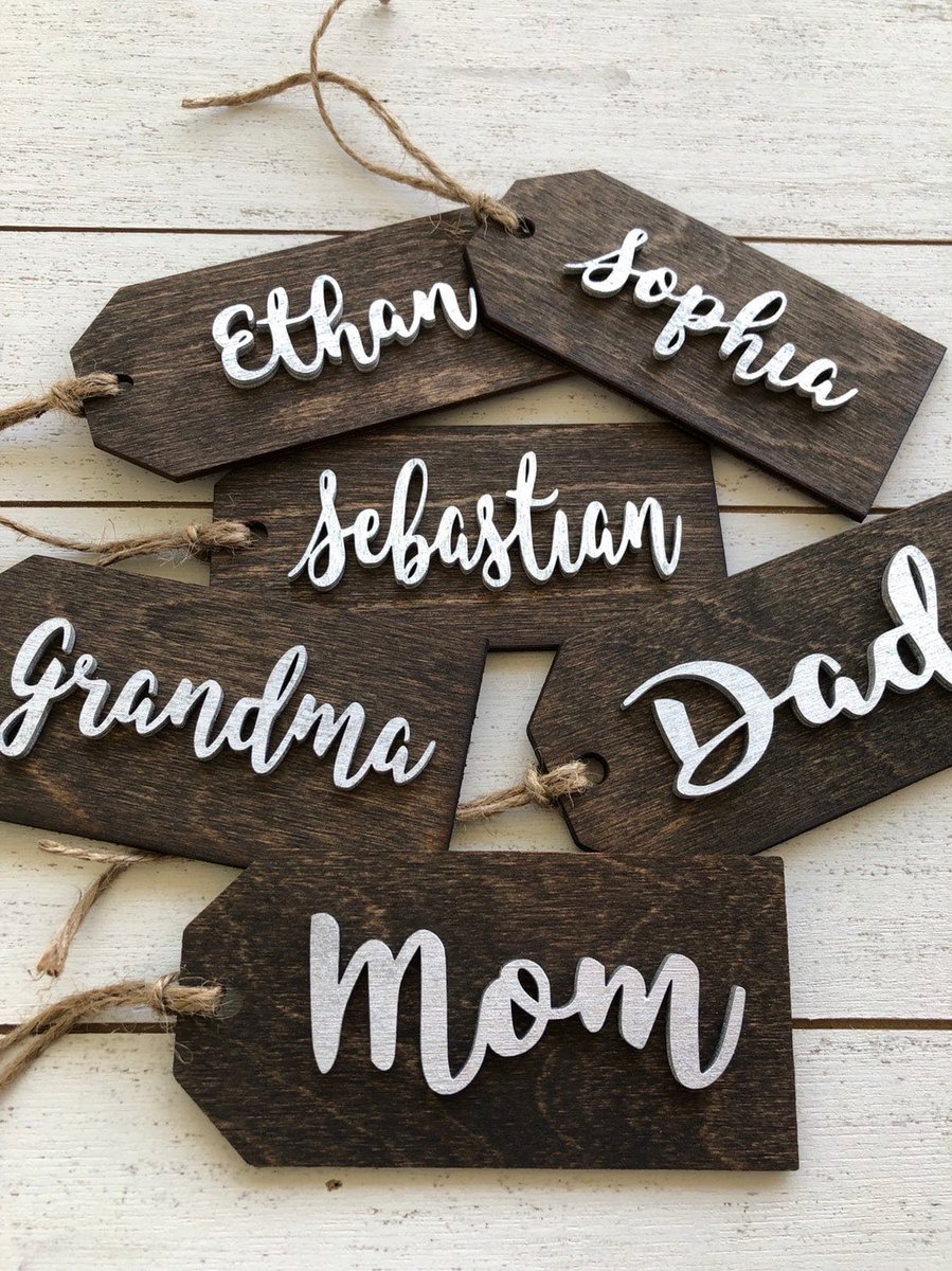 BejuledC's tweet photo. Excited to share this item from my #etsy shop: Stocking Tags - Customized wooden labels - personalized stocking tag - Thanksgiving Table Decor - 3D Cutout Christmas Stocking Tag https://t.co/EWq3VithWC https://t.co/Wd60Njtczr