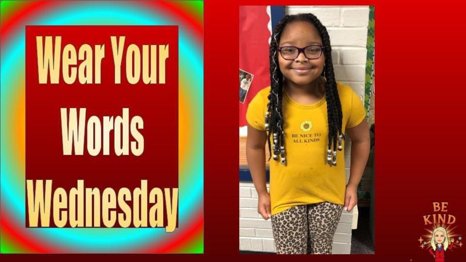 LPE_Pride's tweet photo. "Be Nice to All Kinds".....such an amazing "Wear Your Words Wednesday" saying to inspire you today!  #IBelieve #bethechange Lafayette Park Elementary International School https://t.co/ymeOIQ7ySF