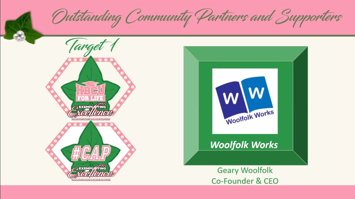 WoolfolkWorks's tweet image. Thank You to the ladies from the Kappa Omega chapter of the Alpha Kappa Alpha Sorority, Inc. for honoring me as an Outstanding Community Partner concerning my involvement with their outstanding Signature Program:#CAP(SM). I look forward to working with you in the future!