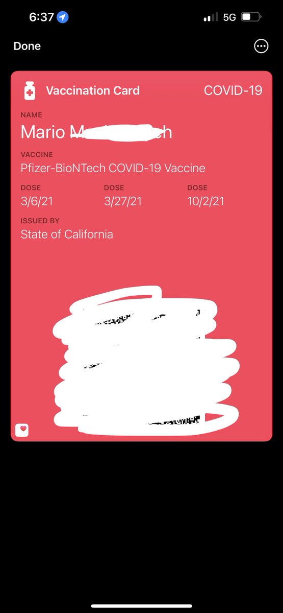 smashmario's tweet photo. O app Health achou meus dados de vacinação e fez um cartão digital novo. Eu achei mais bonitinho que o do condado e também mostra o fabricante. Eu acho legal porque os comércios estão pedindo comprovante e é melhor ter uma coisa mais padrão pra todo mundo que usa o mesmo sistema. https://t.co/wNvk639sLi