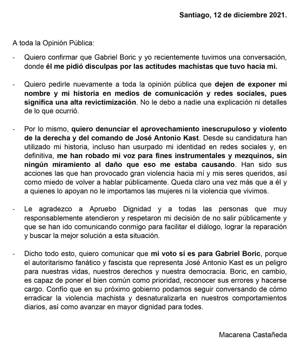 andres20ad's tweet photo. Lo que hizo Kast no fue justicia, al contrario, fue el único que terminó abusando de una joven, por usar políticamente un hecho de su vida, que ella pidió expresamente no lo hicieran. Eso es abuso de poder, y el abuso terminó en un acoso a ella y su familia. 
#KastHizoJusticia https://t.co/bqSaWFFv5o