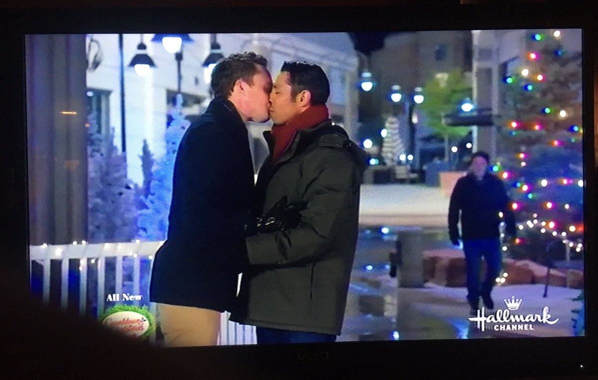 CoolComix's tweet photo. A wonderfully tender scene in #SisterSwap featuring Logan Donovan &amp; Tito Livas (I hope I got the names right). A long time coming. 
@hallmarkchannel #LGBTQ #GayRomance https://t.co/03I7ggCnht