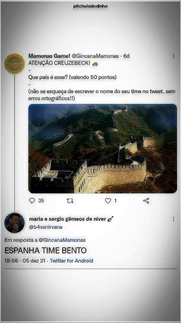 redhotm3down's tweet photo. a muralha da china ali mano e eu falando espanha... serio alguém mi mata KKKKKKKMMMKMMMM https://t.co/Jtr57ikYO3