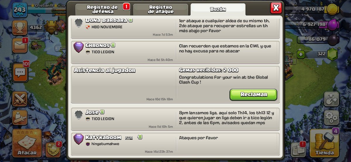 Tanto trabajar ni me había dado cuenta de ese buzón 😂
Ty <a href="/GlobalClashCup/">Global Clash Cup</a> 😍