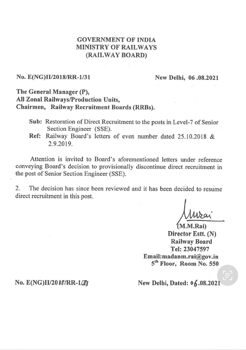 IESramteerath's tweet photo. No recruitment in Senior Section Engineer from 2015. 

No Recruitment in Group A post from  2019 

No recruitment in JEn from 2018. 

Engineering kare ya nahi ?? @AshwiniVaishnaw @PMOIndia 

#Railway_SSE_IRMS_JEN_Vacancy https://t.co/H9Ee7xUGk0