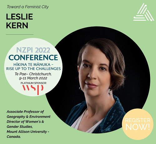 Introducing Leslie Kern, keynote speaker at #NZPIC2022.  

#NZPI #NZplanning #Conference #Christchurch #Ōtautahi #HikinaTeMānuka #RiseUptotheChallenges #KeynoteSpeaker #LeslieKern

Bio:  bit.ly/3rtf6T1 
Register:  bit.ly/3E9xV0W