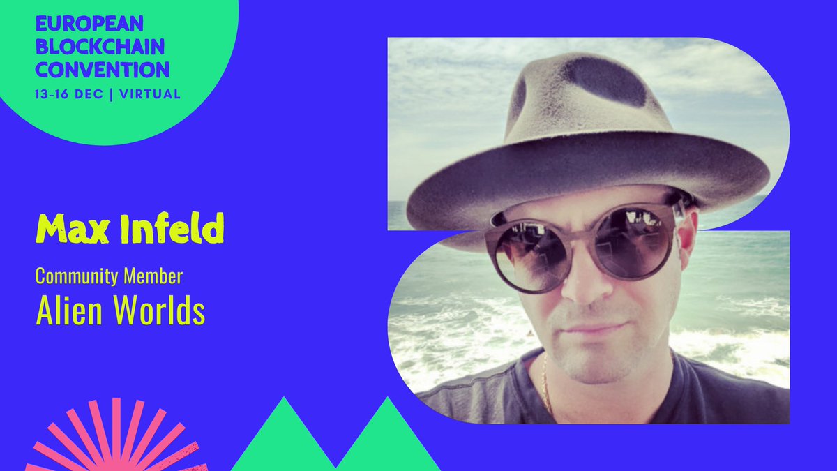 👀This Thurs, Alien Worlds community member, Max Infeld/ @maximusmaximus will speak on a panel, 'Why DAOs Matter?' @EBlockchainCon!

❗If you're interested in a deep dive into #DAOs, check out their site for more information!

👇🏿👇🏿
eblockchainconvention.com

#EBCvirtual #blockchain