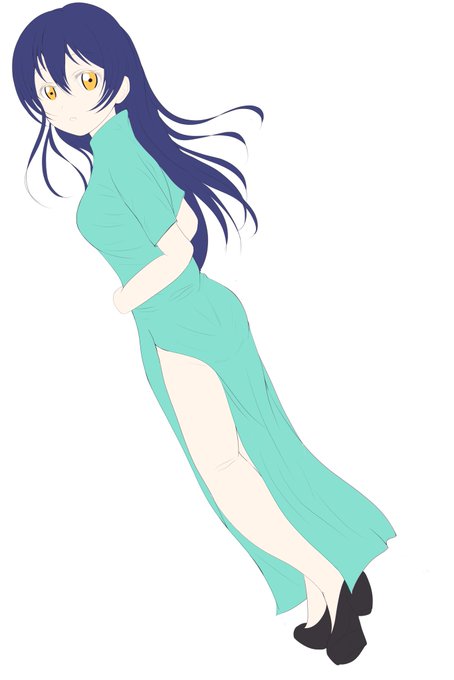 次回はチャイナドレス海未ちゃんを描いていってます
 #園田海未 #lovelive #ラブライブ 