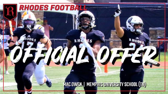macowen22's tweet photo. Proud to announce my first offer from ⁦@RhodesFootball⁩ https://t.co/LhATSUxozU
