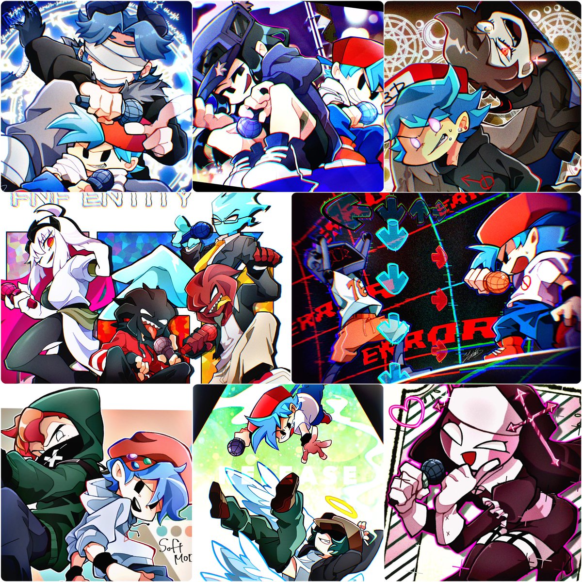 最近の絵を詰めました❤️💚💙✨