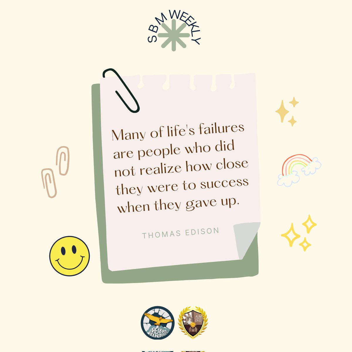 XUSBMSC's tweet photo. Hola mga ka-Agila! How are you today? We're near the end of 2021 and we hope that you're still fighting this success journey of yours! Always remember to hang in there and it will definitely pay off.
See you!
#SBMWeekly
#xusbmsc
#BreakingBoundaries https://t.co/553buCeSgJ