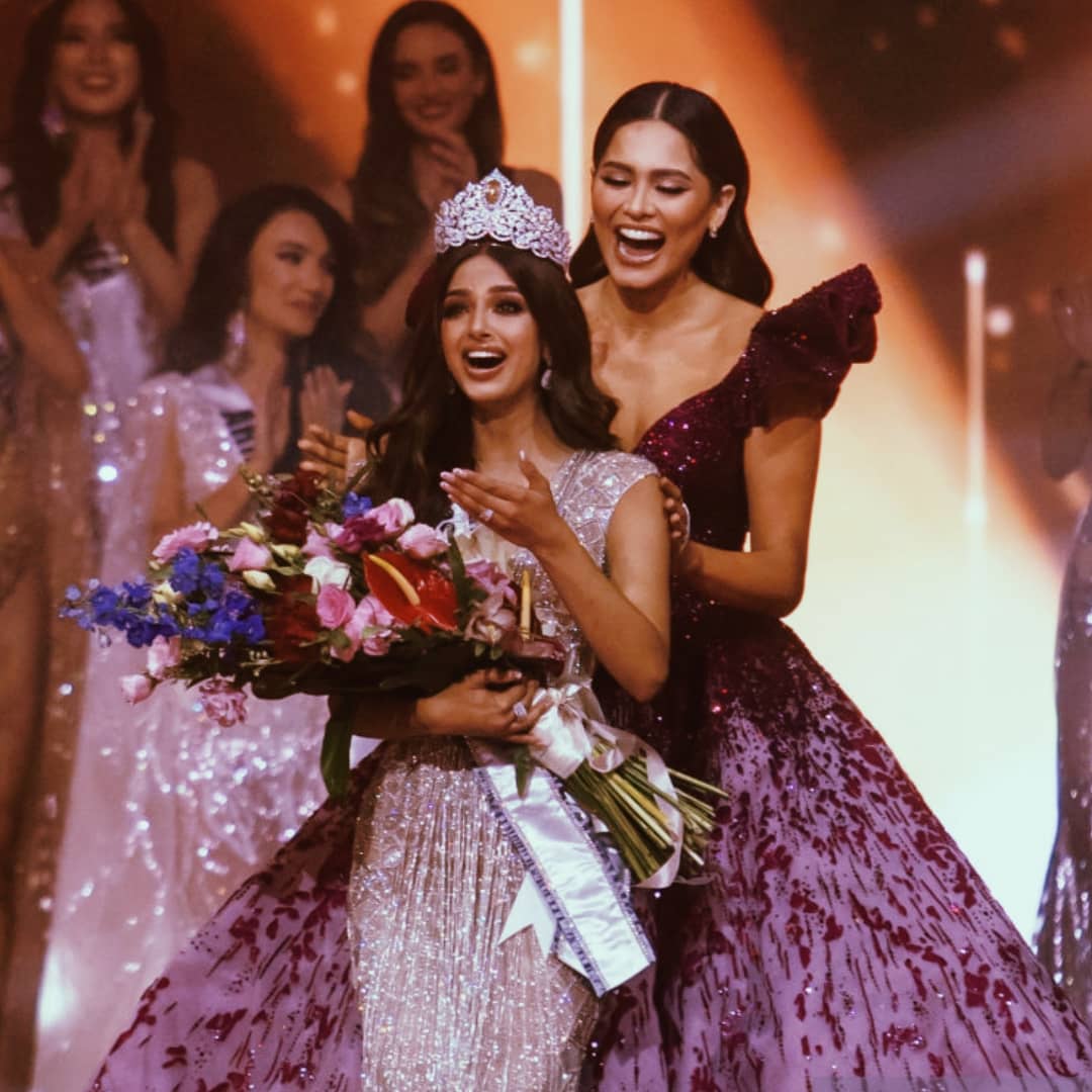 OnTheTopVE's tweet photo. Miss Universe 2021, from India. 👑 https://t.co/9PppqKb1PD