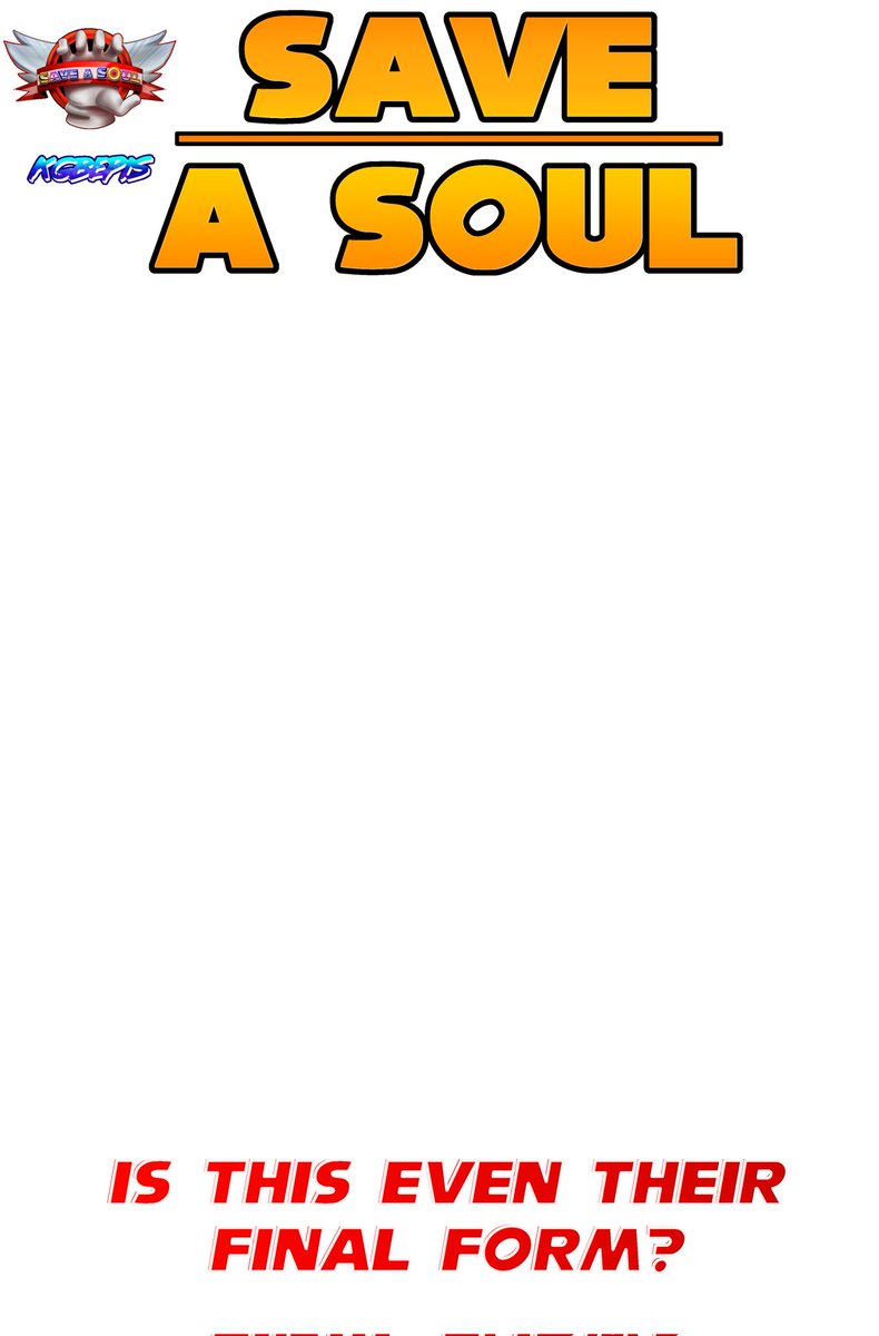 SaveASoulEvent's tweet photo. [#SAVEASOULART CHALLENGE 4]

For the final challenge, your EXE has acquired all 7 Chaos Emeralds (how they do this is your call). Design their Super Form, and for bonus points, how doomed is the world, universe, or even Multiverse??

(Thanks to @KubiCorg for Super Meathog!) https://t.co/BI7VdTq962