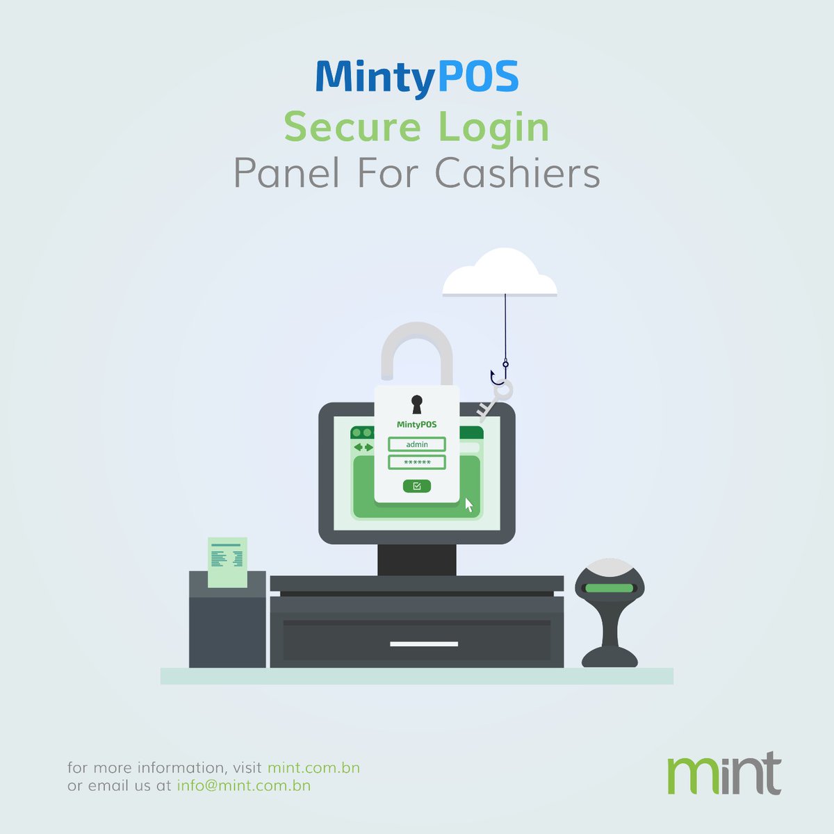 mintbrunei's tweet photo. Your cashiers can log in to the system with their credentials and they can only view the frontend. MintyPOS comes with secure login panels for your cashiers!

To find out more, visit  https://t.co/HkEM4dDC1Y or email us at  info@mint.com.bn https://t.co/NALHBREAiX