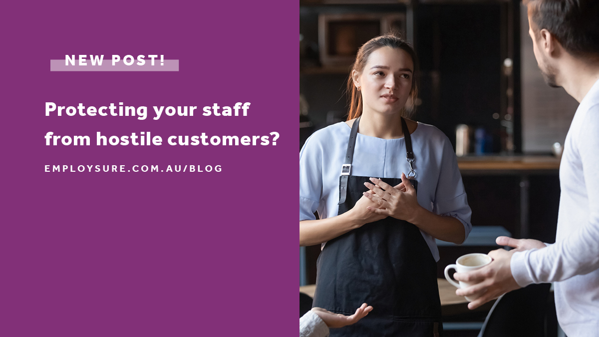 Peninsula_AU's tweet photo. ⏳ As we near the festive period.

⏳ We may see a rise in threatening behaviours towards public facing staff as they ask for vax proof and implement infection policy protocols. 

Read how to help your staff with #threateningbehaviour from customers.

https://t.co/DU2W5gTo01 👈 https://t.co/mnELfh0pHO