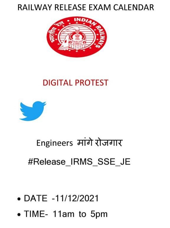Ashutos51166607's tweet photo. #Railway_IRMS_SSE_JEN_Vacancy 
#Railway_IRMS_SSE_JEN_Vacancy 
Request to all students to tweet and retweet this hastag to support our digital protests...@PMOIndia @narendramodi @AshwiniVaishnaw @narendramodi https://t.co/Z41LdI4pdE