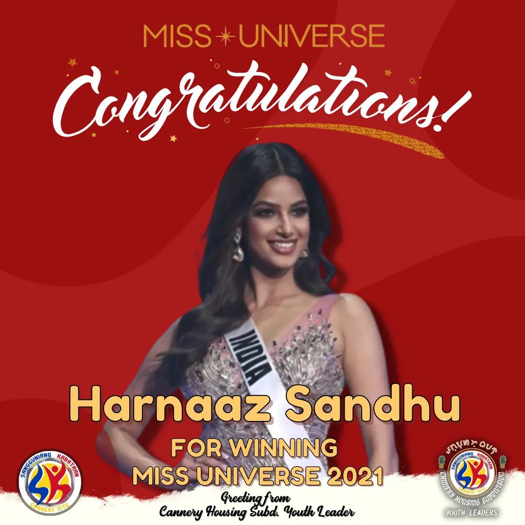 philip_biado's tweet photo. Congratulations Miss @HarnaazSandhu03 https://t.co/a1H15URKKd