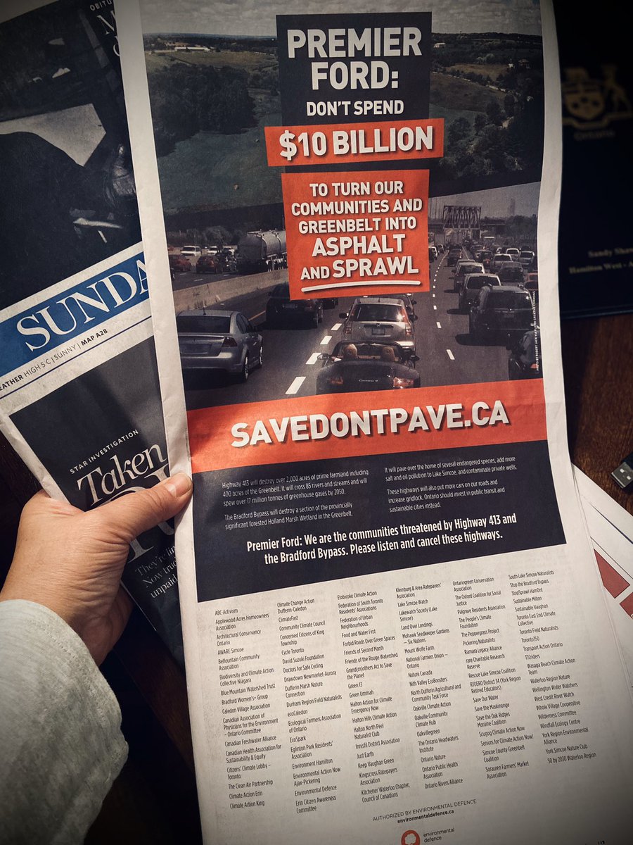 Remarkable! 100+ groups sent @fordnation a clear message: 
❌Don't destroy Greenbelt lands! 
❌Don't waste $10 billion on Highways
#StopThe413 #StopTheBradfordBypass #onpoli