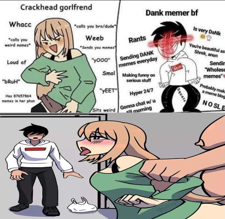 primstock's tweet photo. Dank memer bf gets NTR'd by Anon. https://t.co/X7igOrqCwc