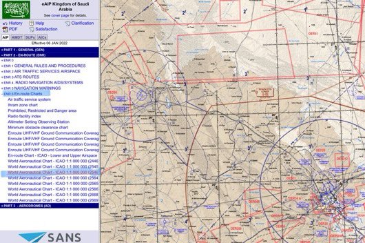 Pilot_ad3l's tweet photo. The VFR World Aerunatical Chart regarding Jeddah FIR and other regelated Charts. https://t.co/nb7v3zhfdy