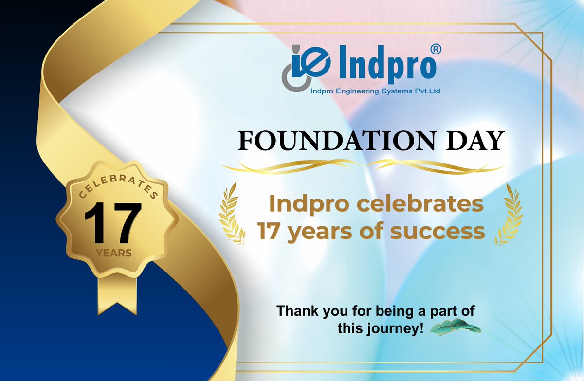 Indpro_Engg's tweet photo. Thank you for inspiring us to do better over the years. You have made us to where we are today, without you as a customer we are nothing. ποΈ πππ©π©π² ππ¨π¦π©ππ§π² ππππ‘ ππ§π§π’π―ππ«π¬ππ«π². ποΈ
#IndproEngineering #foundation, #foundationday #17thanniversary https://t.co/aAjwqIx8U1