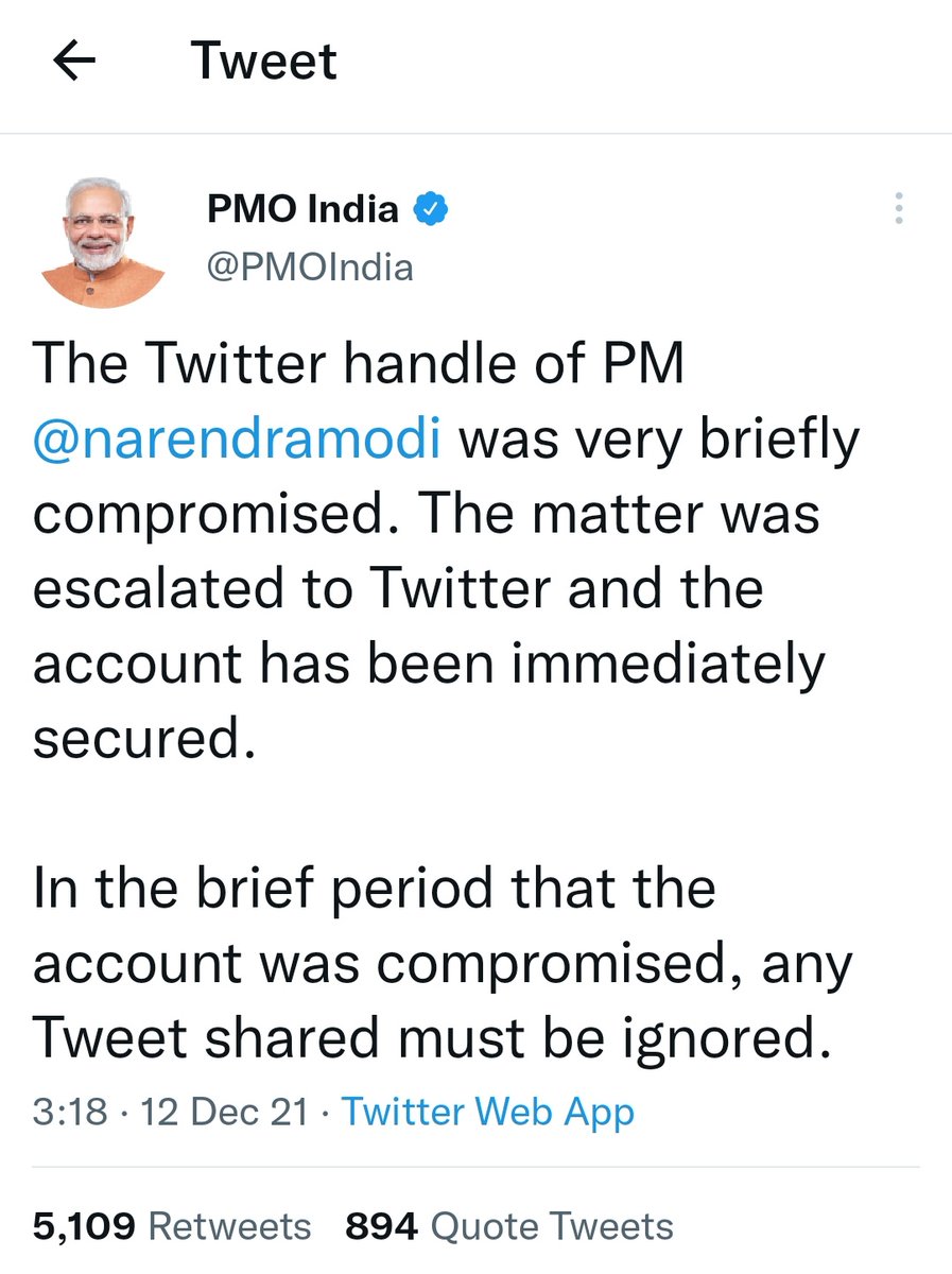 DMK4TN's tweet photo. போலி அறிவிப்புகள், போட்டோஷாப் பதிவுகள் மூலம் மக்களை ஏமாற்றி வந்த பிரதமர் மோடியின் டுவிட்டர் அக்கவுண்ட்டை ஹேக் செய்து போலி பதிவு😂
#ModiAccountHacked
#ModiTwitter #modimadedisaster
https://t.co/ynxo8t4plL https://t.co/TGwEsngH9b