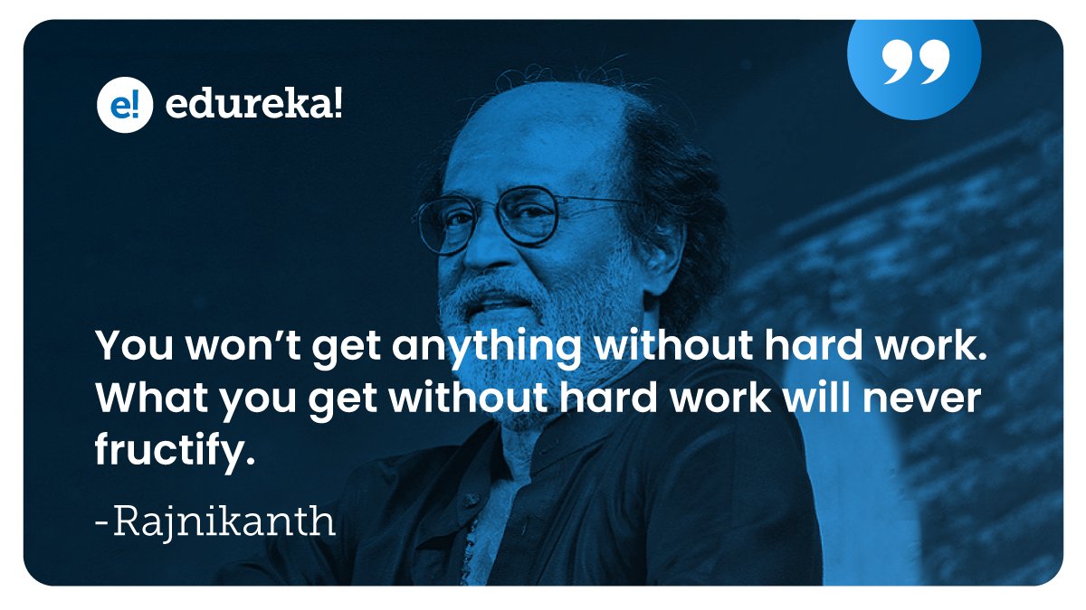 edurekaIN's tweet photo. Happy Birthday to Rajnikanth, a.k.a Thalaiva!💐
Warm wishes from #TeamEdureka 👨💻
A word from him is our #MondayMotivation of the week! 💪 What's yours?
#Mondayvibes #Mondaymorning #Mondaymood #Mondaymusings #Edureka #Onlinetrainingplatform #Edtech #Trendingtechnologies #Tech https://t.co/hymFfNdsRX