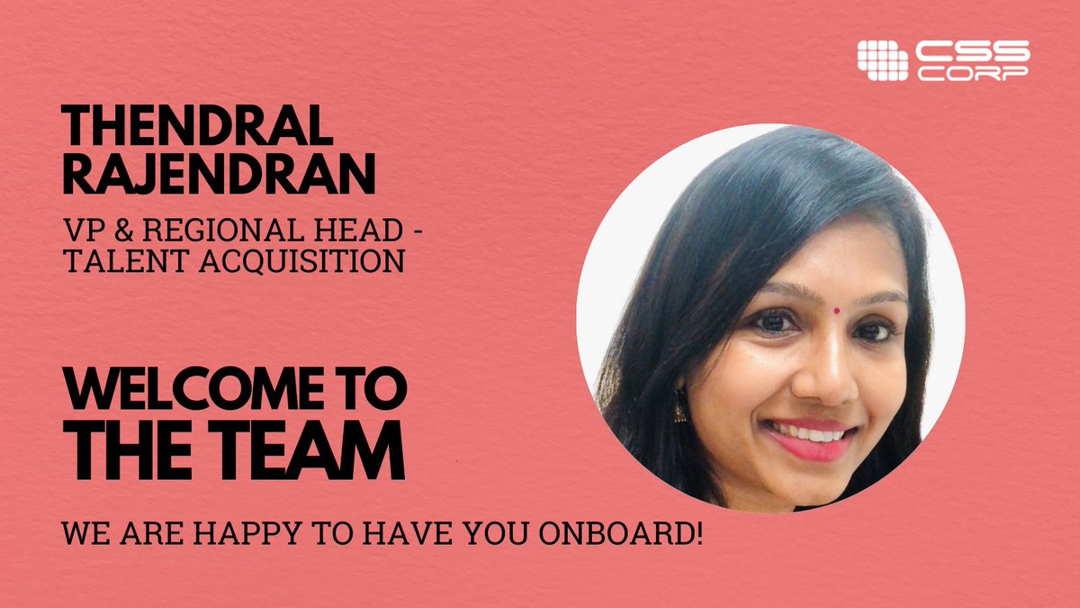 movate_inc's tweet photo. #WelcomeAboard - We extend a warm welcome to Thendral Rajendran, who has joined us as Vice President &amp; Regional Head - Talent Acquisition.

We are excited to have you onboard, Thendral! Welcome to the team!

#knowyourleaders #managementupdate

@KThendral https://t.co/JjMPtTJbsr