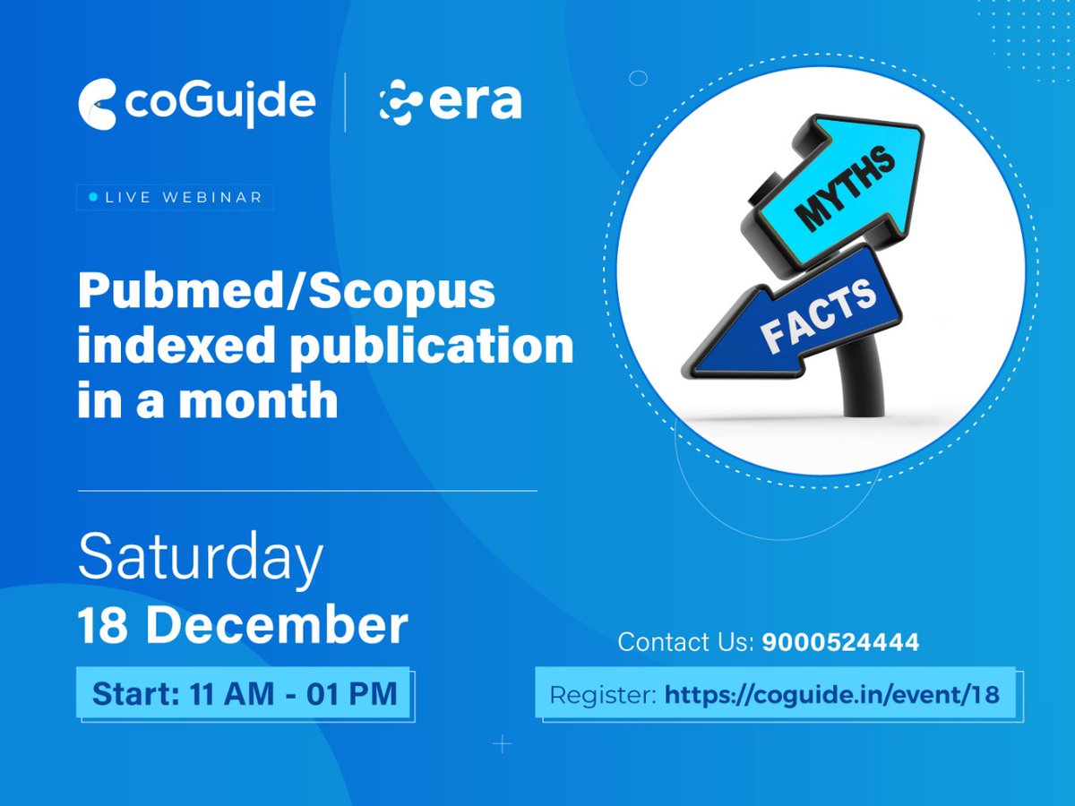 coguide_RMS's tweet photo. coguide
Interactive discussion with experts on rapidly changing publication ecosystem, increasing demands to publish in Scopus indexed journals and practical tips to emerge successful.
Register using below link..
https://t.co/2LrBV0eQ14

#pubmed #scopusindexed #publication https://t.co/u6S1NmBVVc