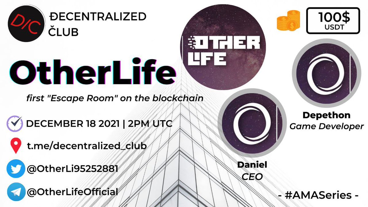 dens_club's tweet photo. DC will host AMA with @OtherLi95252881 on December 18 (2021) at 2PM UTC|9AM EST|7.30PM IST

10 questions from Website 3,Twitter(3) &amp; Telegram(4) will share $100 USDT

1⃣Like,Retweet
2⃣tag 2 friends
3⃣Post Question

🚨 Website questions posting link : https://t.co/Uzd5OxVJNn https://t.co/b17OZp9y2F