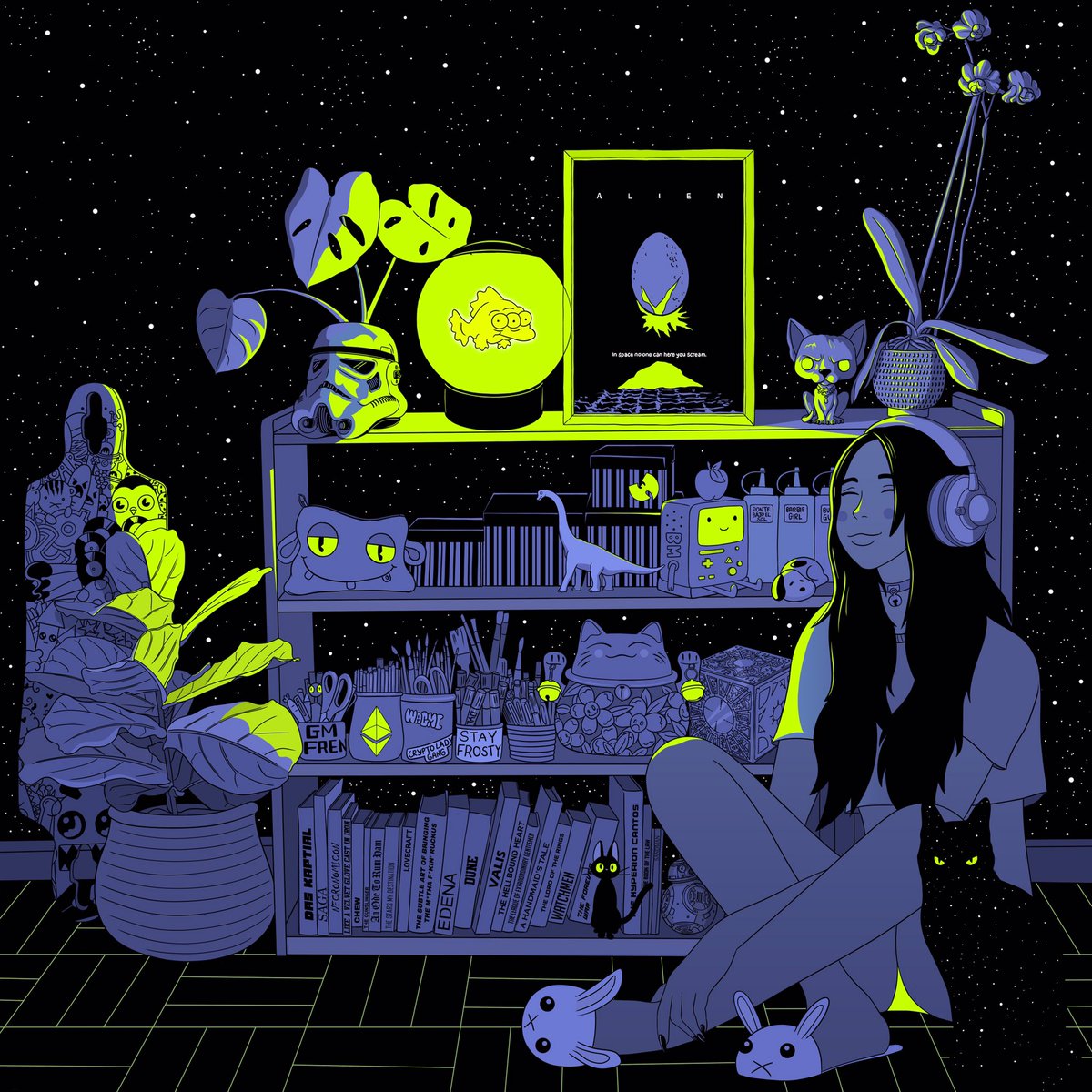 TazBedevilled's tweet photo. GM! “Creation ≠ Escapism” is finally done! Mint is live on @opensea 👽 stay frosty 🥶 

#NFTCommunity #nft #nftart #womeninnfts #nftartist #cryptoart #eth s/o to @cryptoladygang #wagmi #LFG https://t.co/Xzosukloti