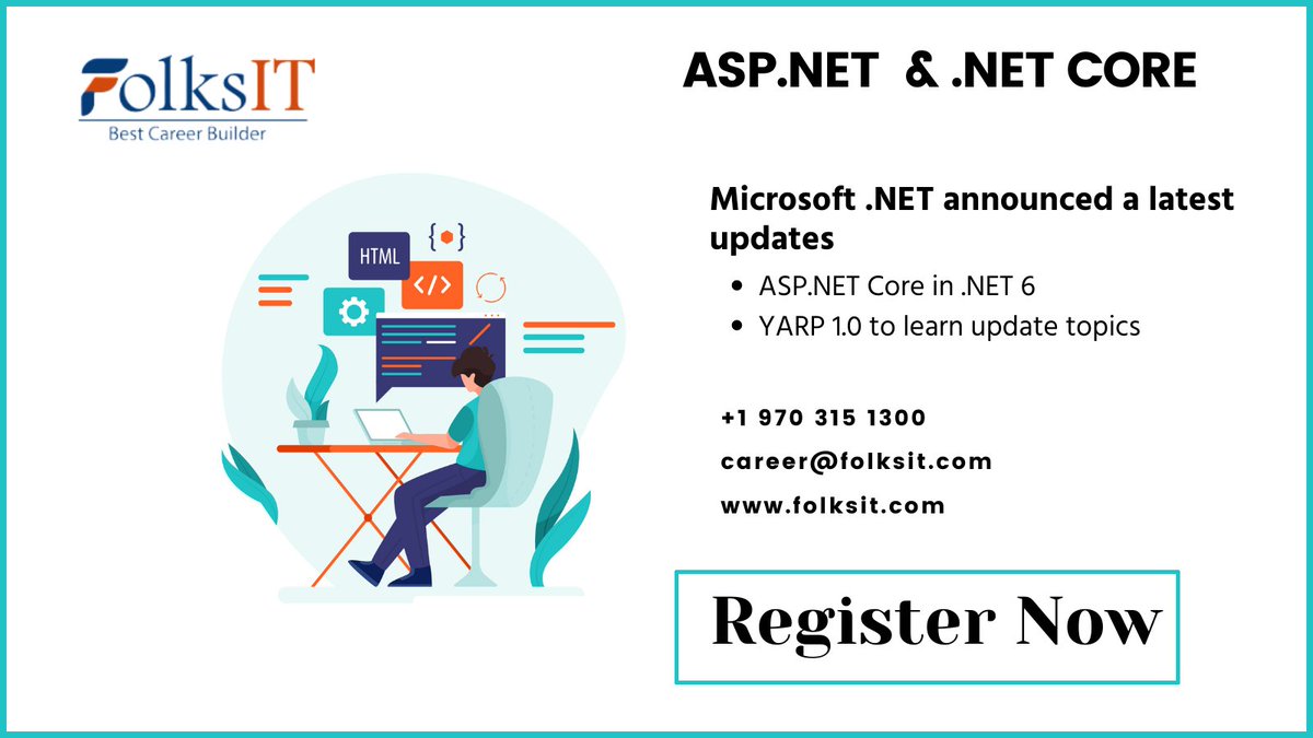 Folksitelearn's tweet image. ASP .Net course -@ bit.ly/3pRd7Wd will teach you the syntax of ASP. You will know about developing dynamic web applications through this course
#aspdotnettraining #microsoft #aspdotnetmvc #dotnetdeveloper #dotnet #programming #webdevelopment #followforfollowback #folksit
