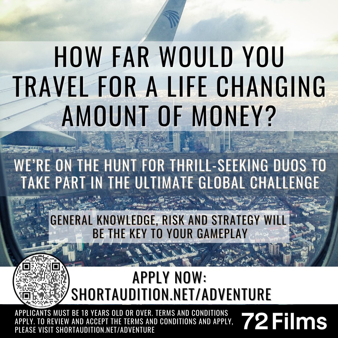 gurj_tvcasting's tweet image. 🌍✈️Ready to test your general knowledge whilst travelling the world?

A brand new tv show is on the hunt for thrill-seeking duos to win a life-changing prize!

APPLY NOW: shortaudition.net/adventure 

#ad #tvshow #12DaysofChristmas #MondayMotivation #BlackTechTwitter