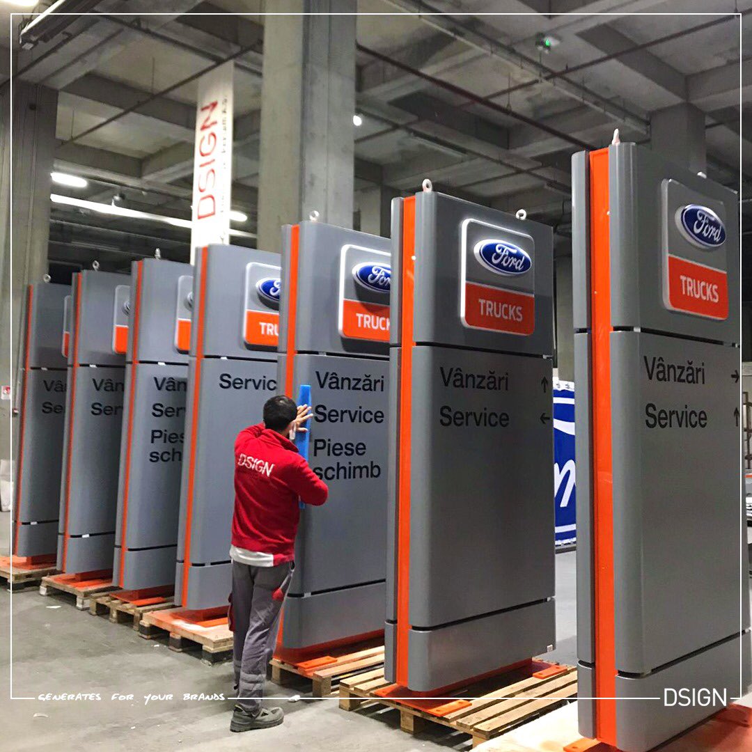 Ford Trucks'ın dünyadaki tek global tedarikçisiyiz!💪🏻 Dünya genelinde üretimlerimiz ve ihracatlarımız devam ediyor.🚚 / DSIGN is the sole manufacturer of Ford Trucks' Corporate Identity signage products in all continents.💪🏻
