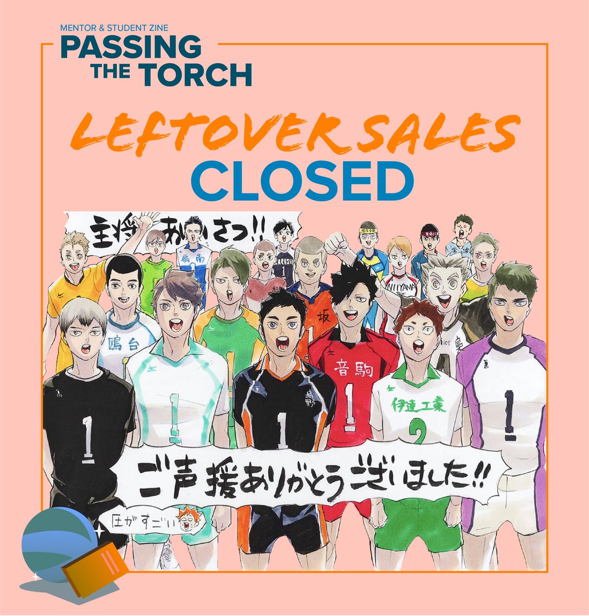 mnszine's tweet photo. ✧ 𝗟𝗲𝗳𝘁𝗢𝘃𝗲𝗿 𝗦𝗮𝗹𝗲 𝗖𝗟𝗢𝗦𝗘𝗗 ✧ 

The store is now closed—thank you, everyone!
It has been a pleasure to present and realise this project with you 💕🏐
We wish all Haikyuu fans relaxed and safe holidays and please don’t hesitate to contact us if any issues arise ~ https://t.co/zfiruCsMrB
