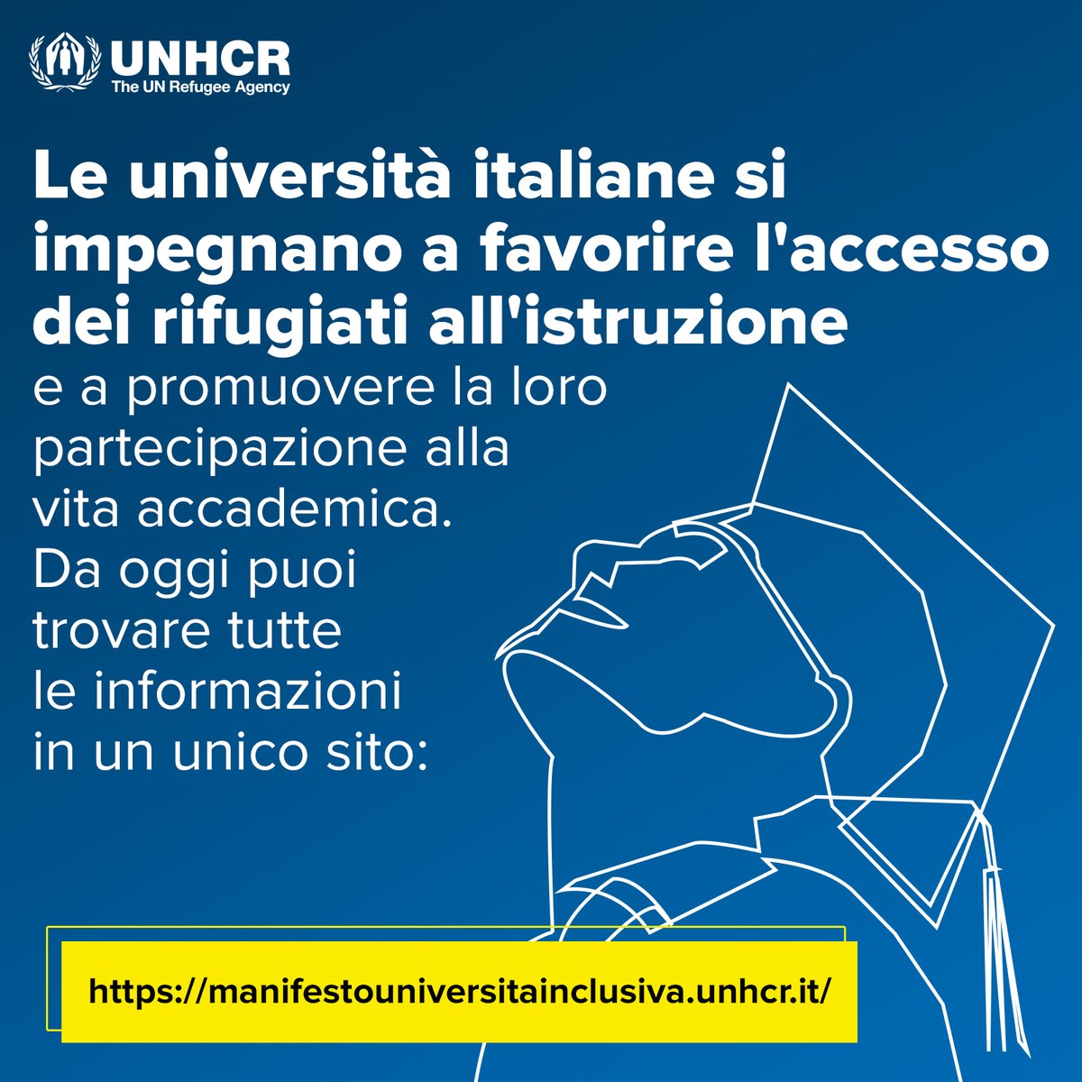 UNHCRItalia's tweet photo. Lanciamo oggi il sito del nostro Manifesto dell'Università Inclusiva!

Oltre 50 università hanno aderito al manifesto per favorire l'accesso dei rifugiati all'istruzione universitaria. Da oggi puoi trovare tutte le informazioni in un unico sito 👇 https://t.co/pMX5bwUwbc https://t.co/giKnSeCn05