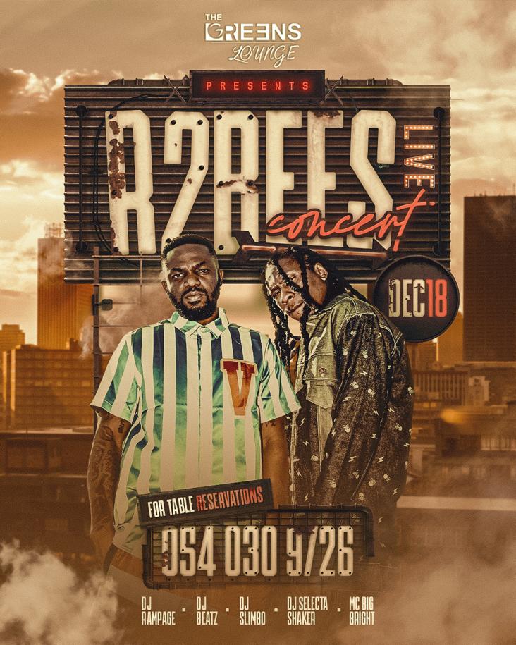 Opresii's tweet photo. This Saturday at the @greens_Lounge …A live concert by Mugeez and El Presidente. You already know it’s gonna be a madness.🔥🔥 Entry is freeeee!!! Come let’s have fun 🥰💚💚💚 #GreenDecember #TemaIsGreen https://t.co/GCCy9sqhm4