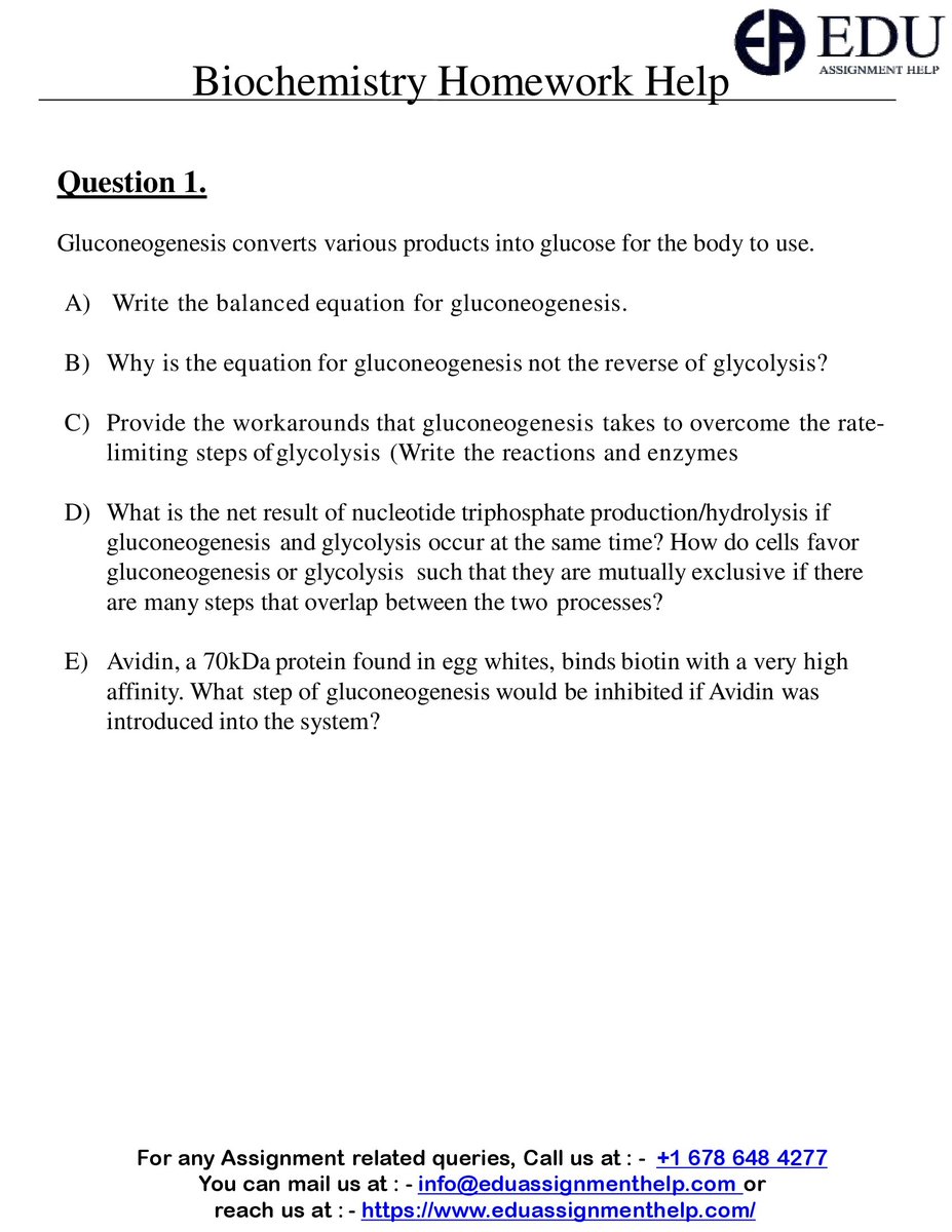 Edu_Assignment's tweet image. I am Jason B. I am a Biochemistry Assignment Expert at eduassignmenthelp.com. I have been helping students with their homework for the past 5 years. I solve assignments related to Biochemistry. To see the full assignment visit flic.kr/s/aHsmXfpFB4
#BiochemistryAssignmentHelp