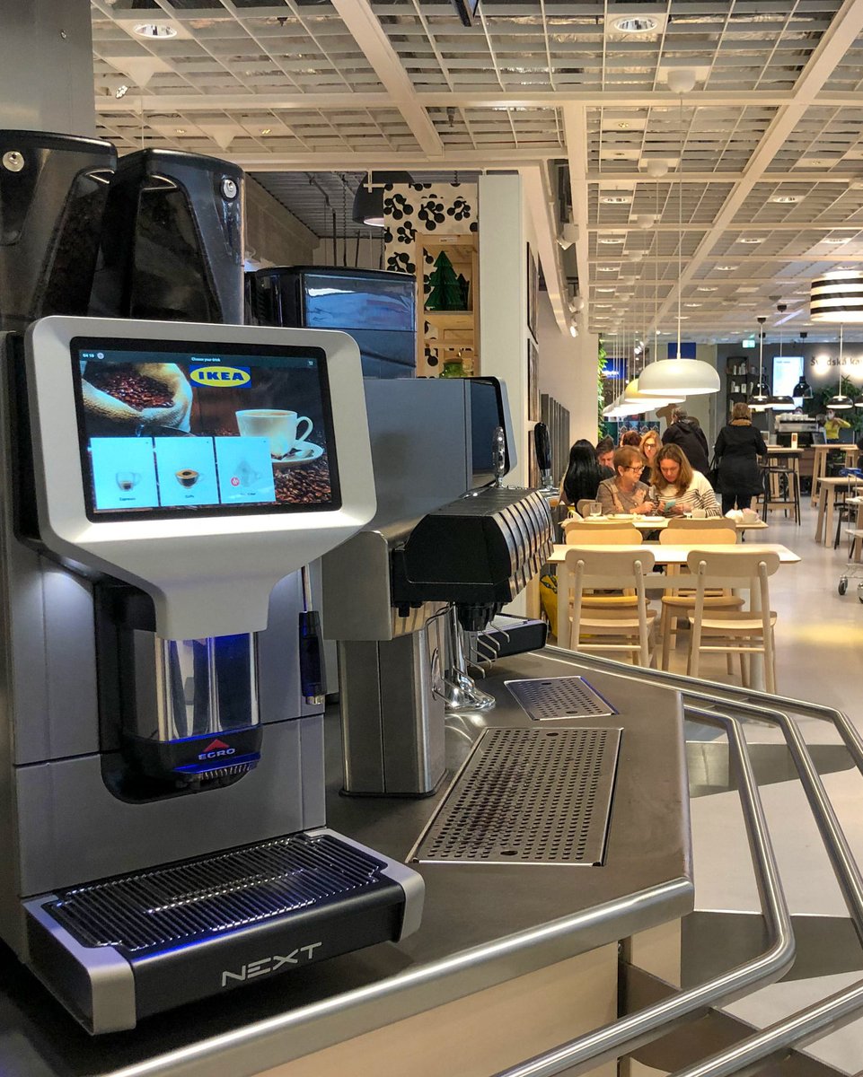 RancilioGroup's tweet photo. The #Ikea café was the brainchild of the founder and we are proud to be part of this with #Egro Next which guarantees top-quality results for all types of coffee, milk and powder-based drinks.

📍IKEA Praha 

#RancilioGroup #IkeaCoffee #Coffee #FullyAutomatic #CoffeeMachine https://t.co/ayyT7wnHGu