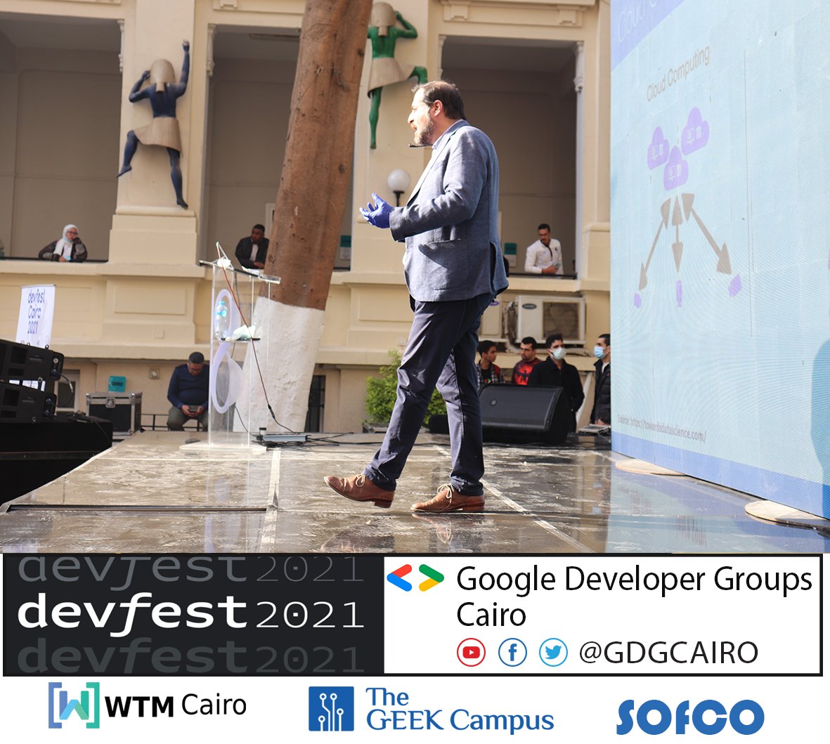 GDGCairo's tweet photo. Google developers group's devfest Cairo
Want to say Thank you to
👉prof. Ahmed Bahaa who Taken stage by storm on and talk about The road to the new generation of AI and cloud 2.0
Thanks prof. Ahmed for This great session, your efforts and being our guest. ❤️🔥
#devfestcairo2021 https://t.co/Jl0VPnyvUg