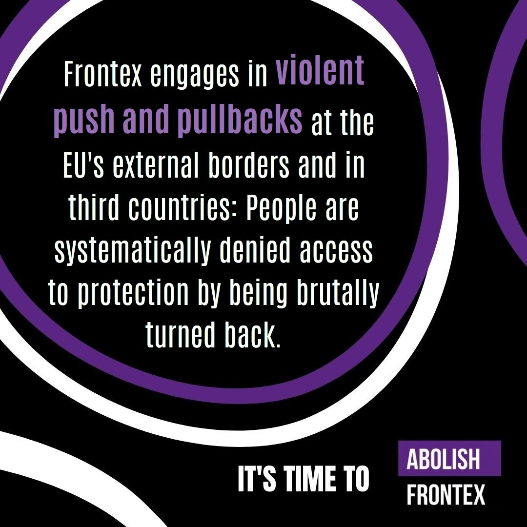abolishfrontex's tweet photo. [1/5] Frontex engages in violent push and pullbacks at the EU's external borders and in third countries: ➡️People are systematically denied access to protection by being brutally turned back. #AbolishFrontex https://t.co/47b8eyekeg