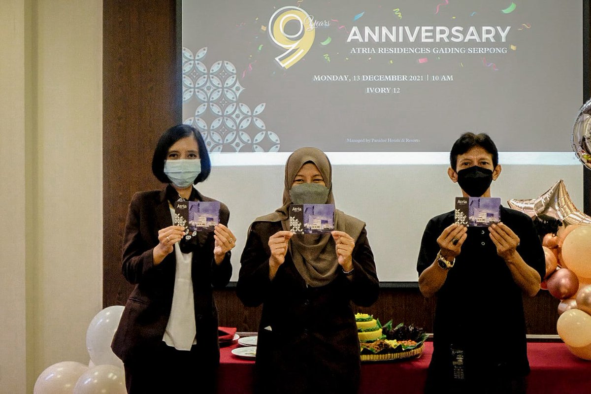 Atria Residences Gading Serpong celebrated its 9th Anniversary. We will do our utmost to keep our commitment to provide guests a memorable experience 🎉🥳