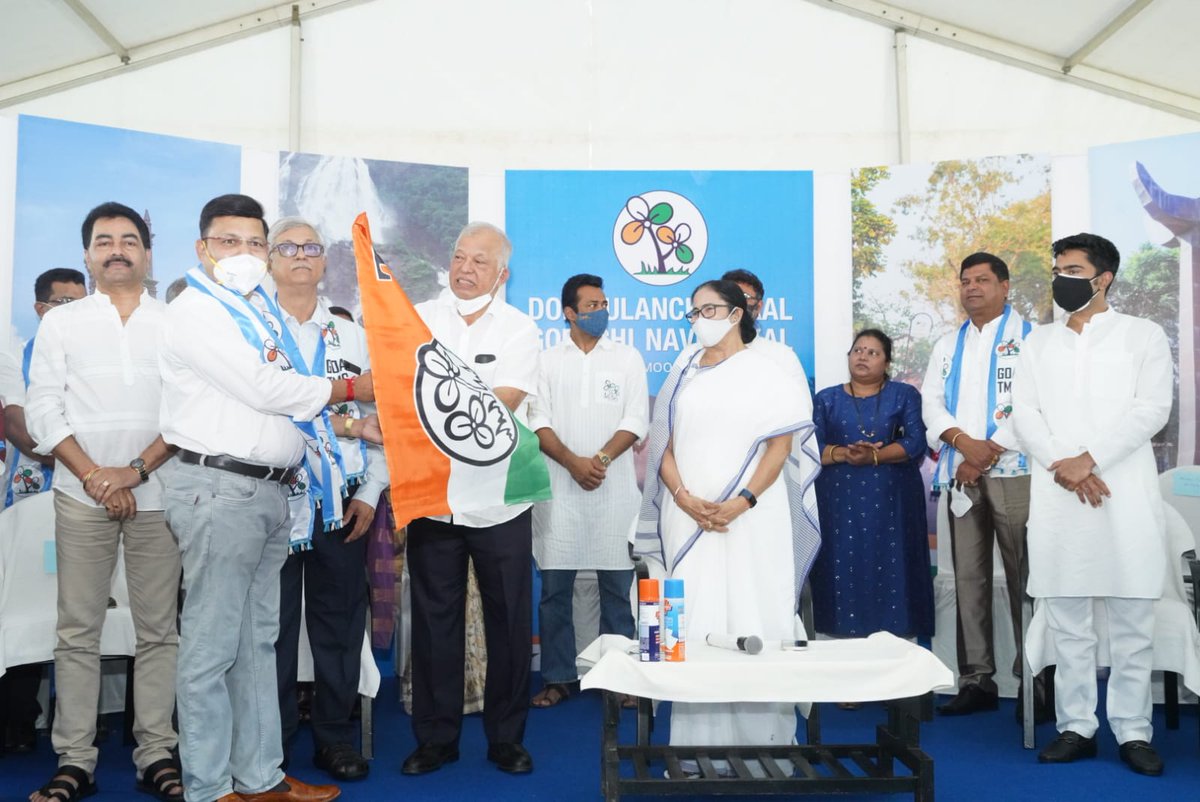 AITCofficial's tweet photo. Today our Chairperson @MamataOfficial held a meeting with all @AITC4Goa leaders &amp; workers in the International Centre, Goa.

During the meeting several prominent faces from Goa joined our Goa TMC family with the aim of working towards a better and prosperous future for Goa. https://t.co/oekcDEPst0