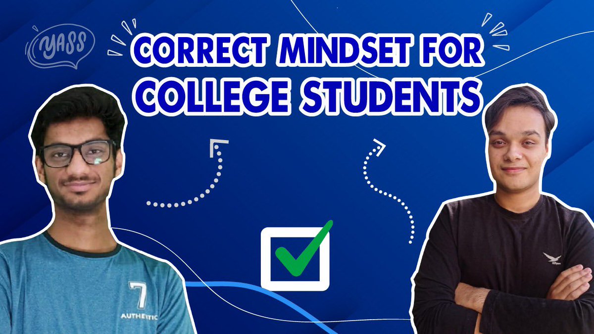 codeforcauseIn's tweet photo. What is the correct mindset for college students?
Watch our mentors discuss their journey and guide you to the perfect mindset for best results ๐ฏ
Link: https://t.co/BmYbgssJb7
#codeforcause #NewVideo https://t.co/y2wcf7s0kC