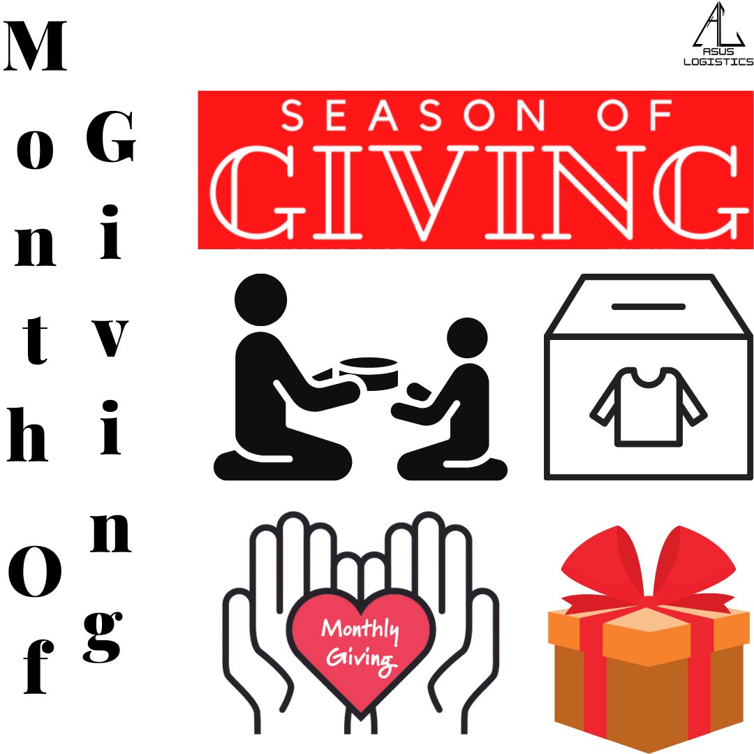 AsusLogistics's tweet photo. On the 9th-day of #Christmas 🎄 what are you giving to your loved ones this #monthofgiving, 🎁#loveothersasyouloveyourself ‘Giving Is True Having.’ ~ Charles Spurgeon
# #givingseason #asuslogistics https://t.co/xaw4HaGPFi